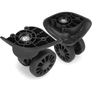 Domiella 2pcs Luggage Replacement Wheels, Suitcase Swivel Repair Caster Wheels, 360 Degree Rubber Spinner Suitcase Trolley Wheel Kit for Travel, A208