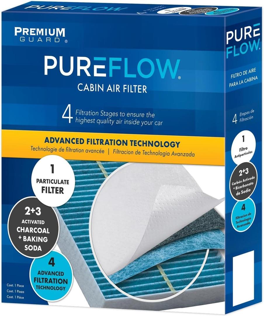 PureFlow Cabin Air Filter PC99594X | Fits 2022-2025 Hyundai Tucson, 2021-2025 Elantra, Santa Fe, 2023-2025 Kia Sportage, 2021-2025 Sorento, 2021-2024 K5, 2022-2025 Santa Cruz, Ioniq 5