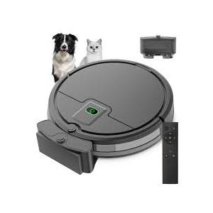 Robotic Vacuum Cleaner,2000Pa Super Thin Robotic Vacuum,120Mins Max,Tangle Free,Quiet Cleaning Robot Vacuum for Hardwood Floors Pet Hairs,Dust, & Car