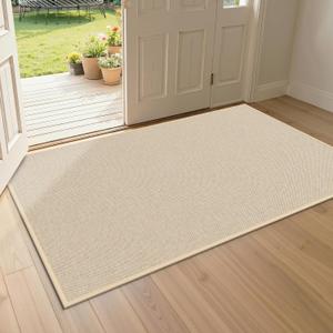 Indoor Door Mats 32"x47" Door Mat Indoor Entrance Resist Dirt Inside Washable Non Slip Entry Rugs for Entryway, Beige