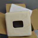 Natural Travertine Textures Tissue Box Cover Square for Home Decor,Resin Heavy Tissue Box Holder for Bathroom Countertop,Tabletop,Bedside Table,Office (Handmade of Resin) (Yellow Stone)