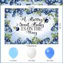 Berry Baby Shower Decorations, A Berry Sweet Baby Is on The Way Decoration Blueberry Backdrop Banner Background Prop Cake Cupcake Topper Balloon for Fruit Berry Sweet Baby Shower Decoration