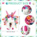 Easter Wreaths for Front Door, Easter Bunny Door Wreaths Easte Bunny Butt Wreath Decorations Cute Rabbit Garland Spring Decoration Farmhouse (Pink Series)