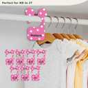 2 x JMOST Girl Baby Closet Dividers for Nursery Closet Organizer, Newborn to 24 Months Size Clothes, Cute Pink Hangers with Size Dividers, Double Sided