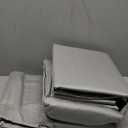 Carressa Linen 100% Egyptian Cotton Sheets King Size - Luxury 1200 High Thread Count Egyptian Cotton King Size Sheets Set (4 PC, Light Grey), Soft, Cooling, 17" Deep Pocket Sateen Weave Hotel Bedding