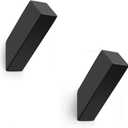 Black Towel Hooks Wall Mounted, SUS 304 Stainless Steel Towel & Robe Hooks, Modern Heavy Duty Wall Hooks Waterproof for Bathroom and Outdoor, Matte Black (2-Pack)