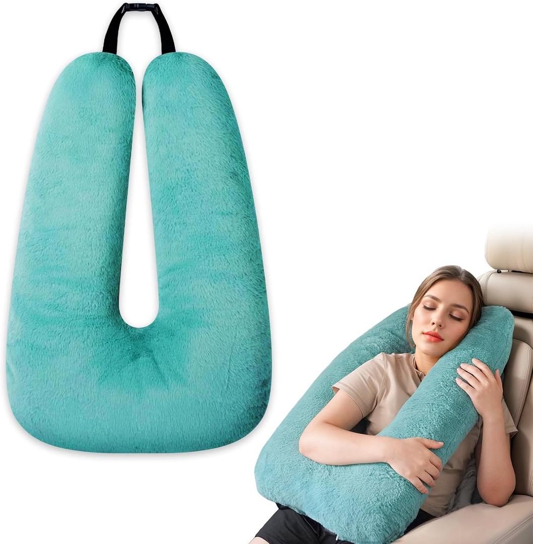 Atablyn Neck Pillow for Kids Travel Provides Double Support to The Head and Neck in Any Sleeping Position on Flights, Car, and at Home, Comfortable Airplane Travel Pillow