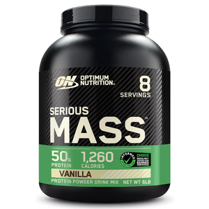 Optimum Nutrition Serious Mass, Weight Gainer Protein Powder, Mass Gainer, Vitamin C and Zinc for Immune Support, Creatine, Vanilla, 6 Pound (Packaging May Vary)