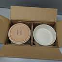 AmorArc Ceramic Dinnerware Set for 4 | Speckled Stoneware Plates and Bowls with unglazed terracotta | Scratch Resistant, Dishwasher & Microwave Safe Dishes Sets- 12-Pcs Beige