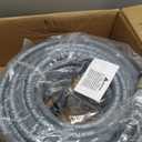 3/8" Pressure Washer Hose 125 FT 4500 PSI, Steel Braided Layer & NonMarking Rubber for Hot/Cold Water High Power Washer Replacement With 3/8 Inch Quick Connect & M22 Fitting, Industrial-grade (Gray)