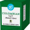Amazon Brand - Happy Belly Medium Roast Coffee Pods, Colombian, Compatible with Keurig 2.0 K-Cup Brewers, 24 Count