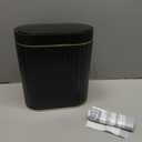 ELPHECO Black Bathroom Trash Can with Lid 2 Gallon Sensor Trash Bin, Automatic Narrow Garbage Can, Waterproof Smart Trash Can, Slim Motion Sensor Waste Bins for Bathroom, Living Room, Office