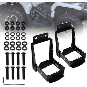 ATV Passenger Foot Rest, Foldable ATV Foot Rest for Rear Passenger Universal 4 Wheel Foot Pegs Compatible with Polaris Sportsman Scrambler Grizzly Foreman Cforce Fourtrax