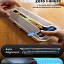 10 x MRGLAS 4-Pack TOP 9H+ Glass for iPhone 16 Screen Protector [Auto Alignment Kit] [10X Military Protection] UNBREAK Tempered Glass Flim for 16 6.1 inch Longest Durable Case-Friendly (Transparency)