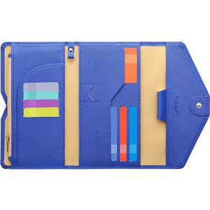 ZOPPEN Mulit-purpose Rfid Blocking Passport Holder Travel Wallet (Ver.4) Passport and Vaccine Card Holder ComboTri-fold Document Organizer Travel Essentials