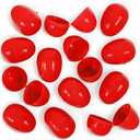 American Carnival Mart 60 Pack of Red Bulk Hinged Easter Eggs in Poly Bag Fillable for Easter Egg Hunt and Tossing Gifts 2-1/3"