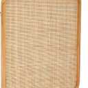 Wonderjune Vintage Framed PinBoard Linen Display Bulletin Board Large Cork Fabric Picture Photo Memo Pinboard Fancy Ornate Decorative Vision Board for Wall(Rectangle,20'' X 26'',Natural), 26" x 19.7"