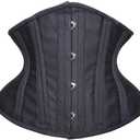 SHAPERX Women's Heavy Duty Corset Double Steel Boned Waist Trainer Corsets Under bust Body Shaper, S