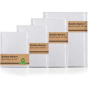 Bubble Mailers 4x8 inches 500pcs Padded Envelopes Mailers Sealing Shipping Bags for Small Business, Shipping Envelopes with Self Sealing, Waterproof and TearProof