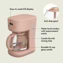 bella 12 Cup Programmable Coffee Marker, Reusable Dishwasher Safe Accessories, Easy LCD diaply, Auto Shutoff, 900 watt, Blossom