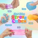 4 Pack Stress Cube Fidget Toys Large Size Squishy Stress Balls for Adults Kids, Sensory Calming Toys Slow Rising for Relaxation, Squishies Anxiety Stress Relief Toy with Thick Substance