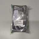 GE 3-Outlet Power Strip Extension Cord with Multiple Outlets 6 Inch Braided Short Cord Extension Cord Grounded Flat Plug ETL Listed Gray 53199