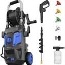 High Pressure Washers Power Cord 20ft Pressure Hose Power Washer Powered Soap Tank 4 Different Tips GR01
