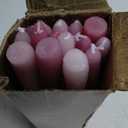 MTLEE 32 Pcs 10 Inch Long Tapered Candle Stick Bulk Smokeless Unscented Burning Candlestick Paraffin Wax with Cotton Wick for Dinner Valentine Wedding Party Church (Gradient Pink)