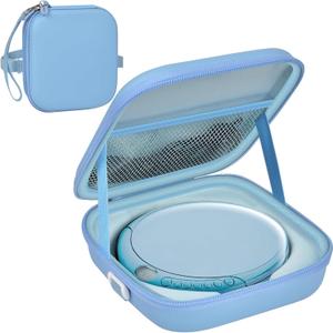 ANKHOH Portable CD Player Case with Belt, for Deluxe, for Sunoony, for MEGATEK, for Gueray, for ARAFUNA, for Klim, Travel Carrying Holder Storage for Walkman and Cable Accessories (Case Only) (Blue)