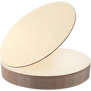 Wood Circles for Crafts,12 Pack 12 Inch Unfinished Wood Blank Rounds Wooden Cutouts for Crafts, Door Hanger, Door Design, Wood Burning