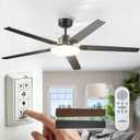 addlon Ceiling Fans with Lights, 60 inch Black Ceiling fan with Light and Remote Control, Reversible, 3CCT, Dimmable, Noiseless, Ceiling Fan for Bedroom, Farmhouse, living room, Indoor/Outdoor Use