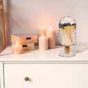Cinnvoice Helix Shaped Glass Matches Cloche Decorative for 4 Inch Candle Matches Trendy Fireplace Display Decor, Not Include Matches(Clear,2.95 x 6.1 inches)
