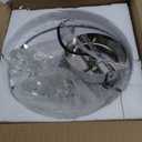 YYJLX Modern E26 Small Crystal Chandelier Semi Flush Mount Ceiling Light Fixture Silver Ceiling Lamp for Hallway Bedroom Bathroom Closet Bedroom Foyer Chrome