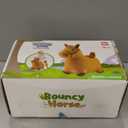 iPlay, iLearn Bouncy Pals Hopping Horse, Toddler Girl Boy Inflatable Bouncing Animal Hopper Toy, Outdoor Indoor Plush Ride on Bouncer, Baby Birthday Gift 18 Month 2 3 4 Year Old Kid - Horse