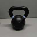 Yes4All Powder Coated Kettlebell, Cast Iron Core Kettlebells with Non-Slip Handle & Flat Bottom for Conditioning, Heavy Duty for Strength Training, 9lb to 71lb - Single & Pair (G - Light Blue - 16 KG / 35 LB)