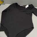 MANGOPOP Sweetheart V Neck Bodysuits for Women Long Short Sleeve Body Suits Tops Shirt (Large)