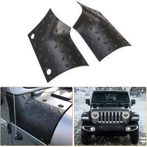Kiwi Master Cowl Body Armor Outer Cowl Covers JL Corner Guards for 2018-2026 Jeep Wrangler JL Gladiator JT Sport Willys Sahara Rubicon, JL JT Exterior Accessories Parts, Black
