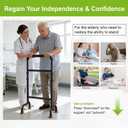 Heavy-Duty Stand Assist for Chair & Couch Wide 17.5" Iron Base, Adjustable Height 29.5"-38.7",600lb Capacity Mobility Aid for Seniors & Recovery