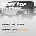 Soft Top Bow Bracket with Screws Compatible with 2013-2017 Jeep Wrangler JKU 4-Door, Left and Right # 68163704AB 68163705AB