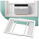 Flehomo Window Air Conditioner Side Panels with Frame, Adjustable Insulation AC Side Panel for 5,000 BTU Window AC Unit, Frame Included