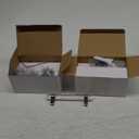 10 Pack Glass Drawer Pulls,Crystal Cabinet Handles Dresser Pulls(3-3/4 Inch Hole Center), Polished Chrome