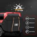 Zettum Bike Cover for Transport 2 Bike - 600D Travel Bike Covers for 2 Bikes on Rear Bike Rack Waterproof & Heavy Duty, Outdoor Full Bicycle Rack Cover for Two Bikes on Car Hitch Storage