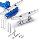 ZOMCHAIN Boat Cleat Open Base Boat Cleat 4/5/6/8 inch, Dock Cleat All 316 Stainless Steel Boat Mooring Accessories, Include Installation Accessories Screws