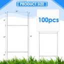 Therwen 100 Pcs H Stakes for Yard Signs 30'' x 10'' Metal Heavy Duty H Frame Wire Stakes Weatherproof Metal Holder for 250 Anniversary USA 4mm 5mm Corrugated Signs Board Guidepost Yard Decor