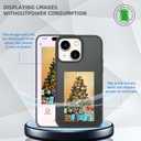 Smart Ink Phone Case,Compatible with iPhone 14 Promax,Custom Image Display AI Cell Phone Case,Electronic Ink Phone Case,Anti-Drop Silicone DIY Phone Case,Gray