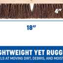 SPARTA Flo-Pac Garage Sweep with Palmyra Bristles, Heavy Duty Broom Head for Indoor and Outdoor Use on Rough Surfaces, 18" Long, 1 Count, Natural
