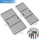 Cooking Grates for Charbroil Performance Grill - 6 Burner 463244819, Grill Grates for Charbroil Grill 463276517, 463245917, 463276617, Cast Iron, 18"