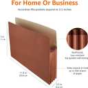 Amazon Basics Expanding File Folder Organizer with Pockets, Letter Size, 3.5-Inch Expansion, 25-Pack, 9.5 x 11.75 Inches, Brown