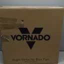 Vornado Model 80X High Velocity Box Fan with Kick Stand, Digital Display, Removable Grille, Variable Speed Control, 1-12 Hour Timer, Powerful Floor Fan for Bedroom, Targeted Cooling Fan, Cool Gray