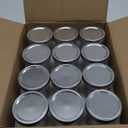 12 Pack 16 oz Wide Mouth Clear Mason Jars with Silver Metal Lids, Canning Jars for Overnight Oats, Food Storage, Dry Food, Snacks, Candies and More